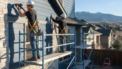 Salt Lake City, UT siding contractor on a home exterior project