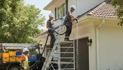 Salt Lake City, UT siding team cleaning gutters to protect homes from water damage