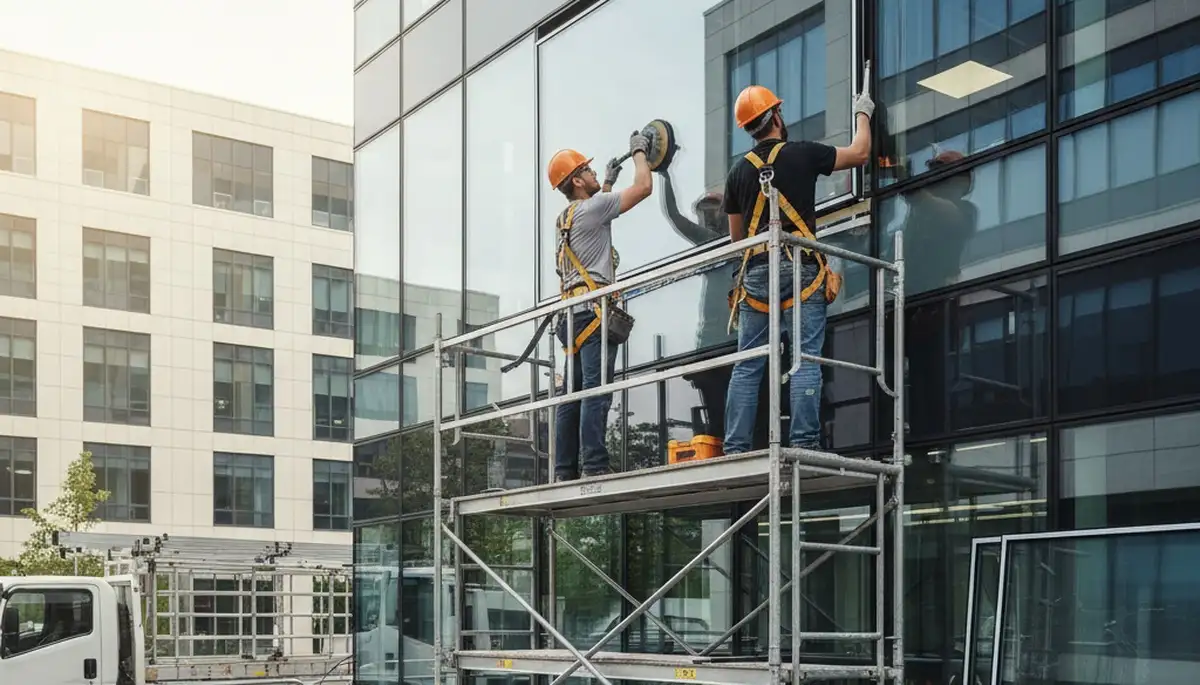 Salt Lake City window replacement crew installing energy-efficient windows on a home